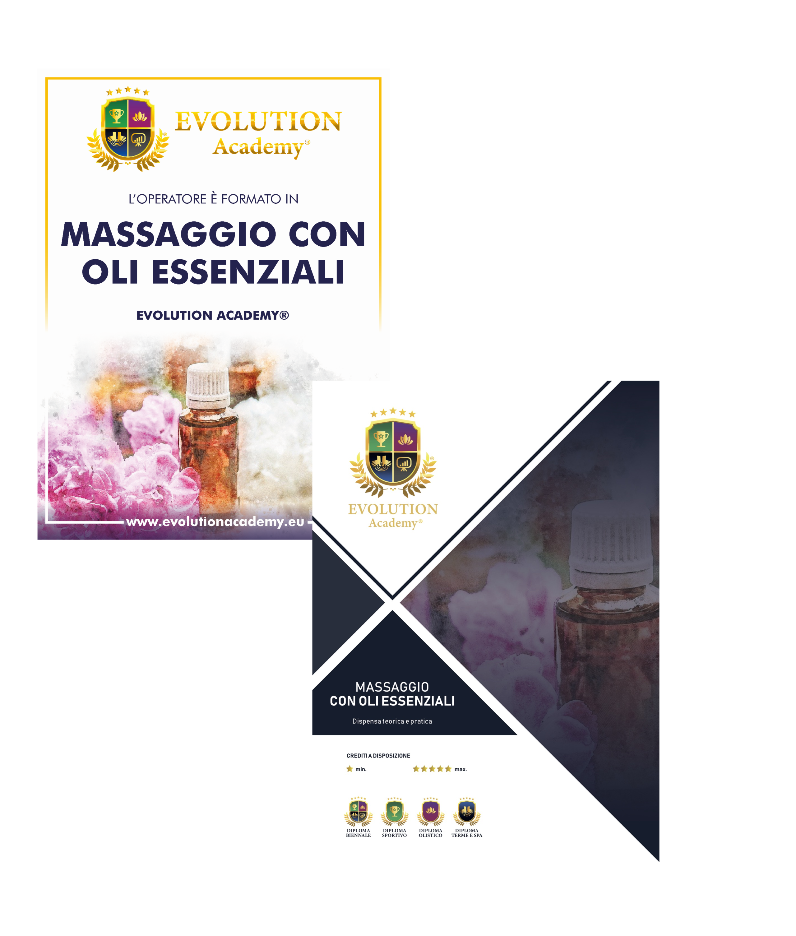 Materiale rilasciato al corso di massaggio con oli essenziali