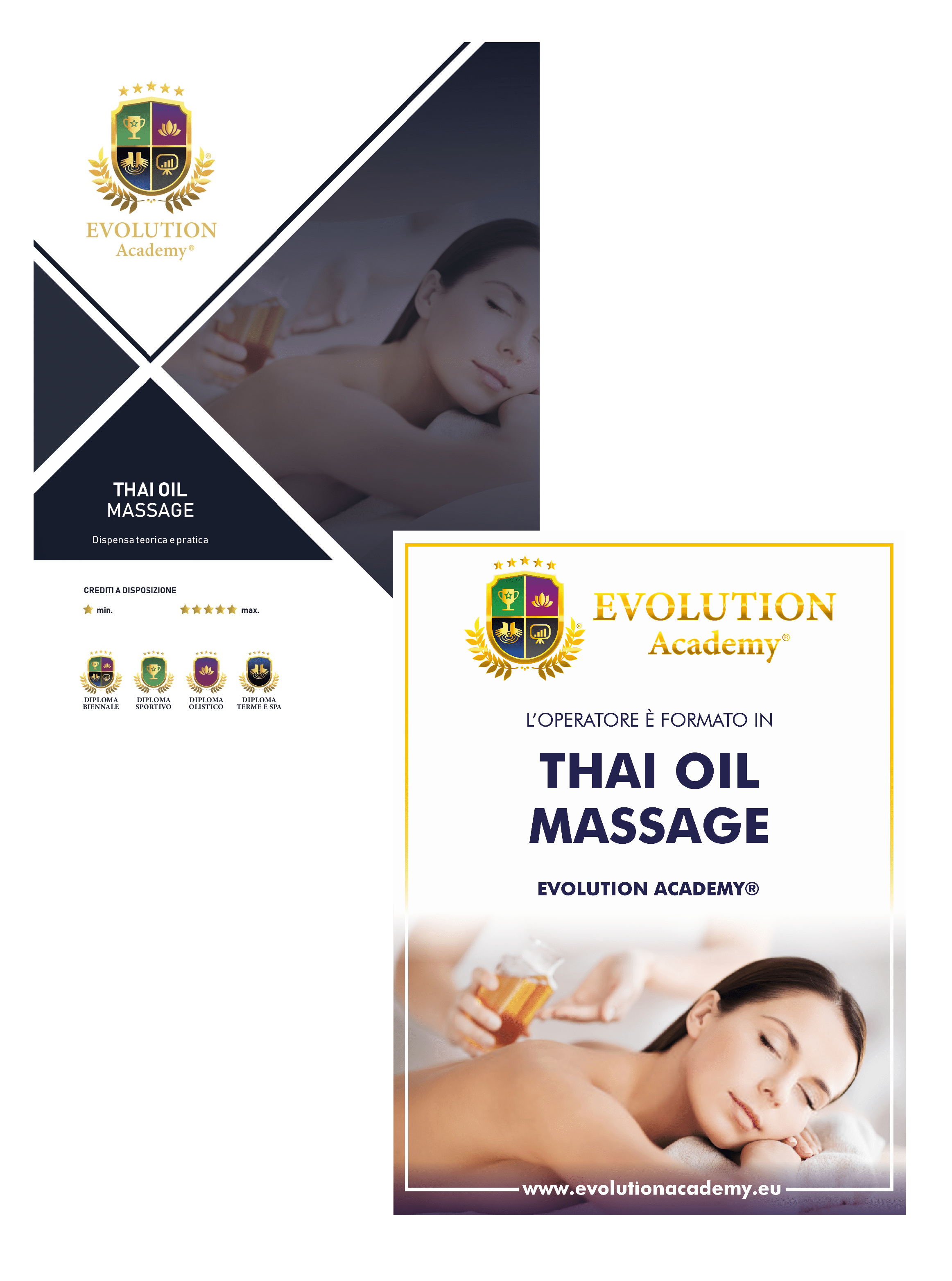 Materiale fornito al corso di massaggio thai oil