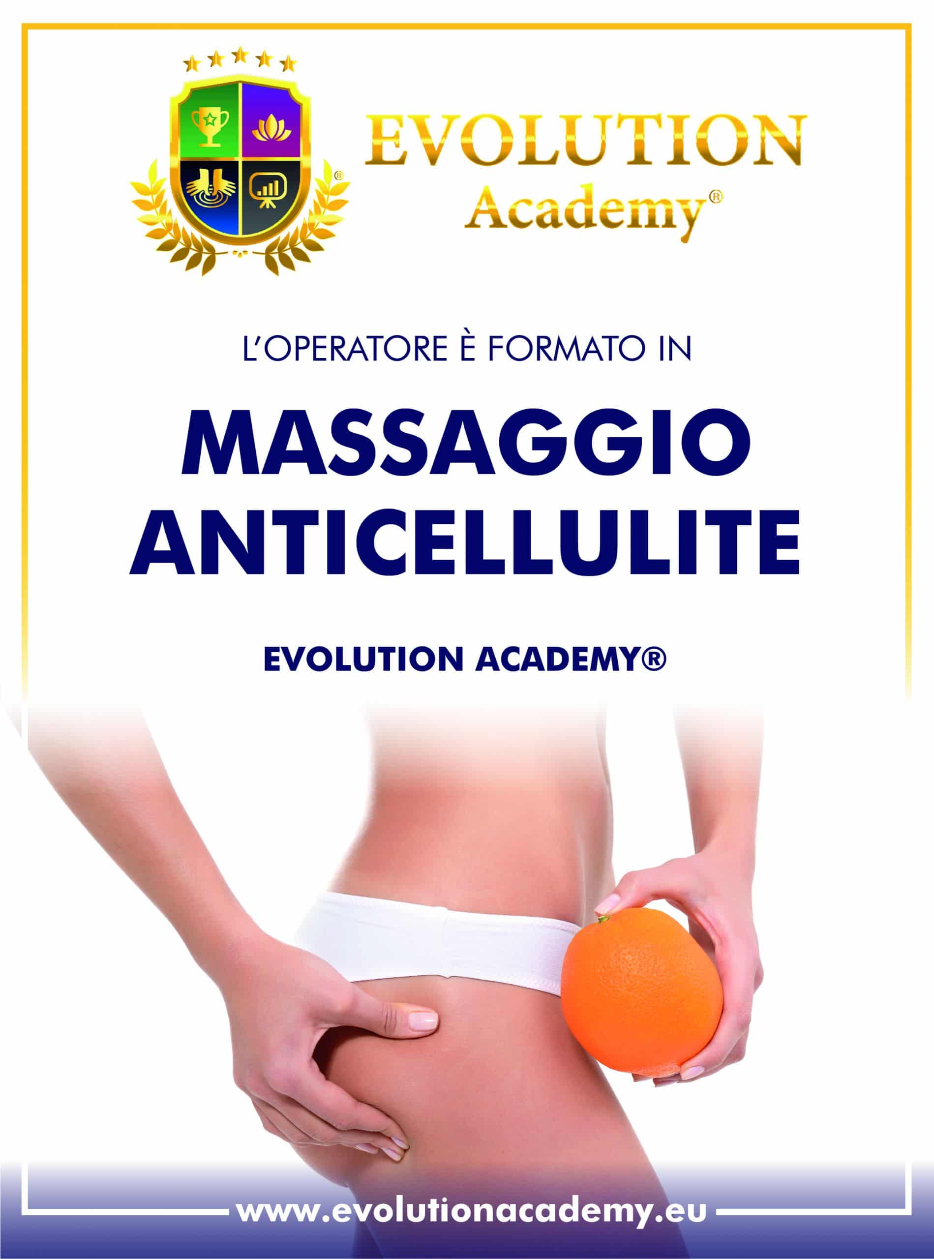 Poster del corso di massaggio anticellulite