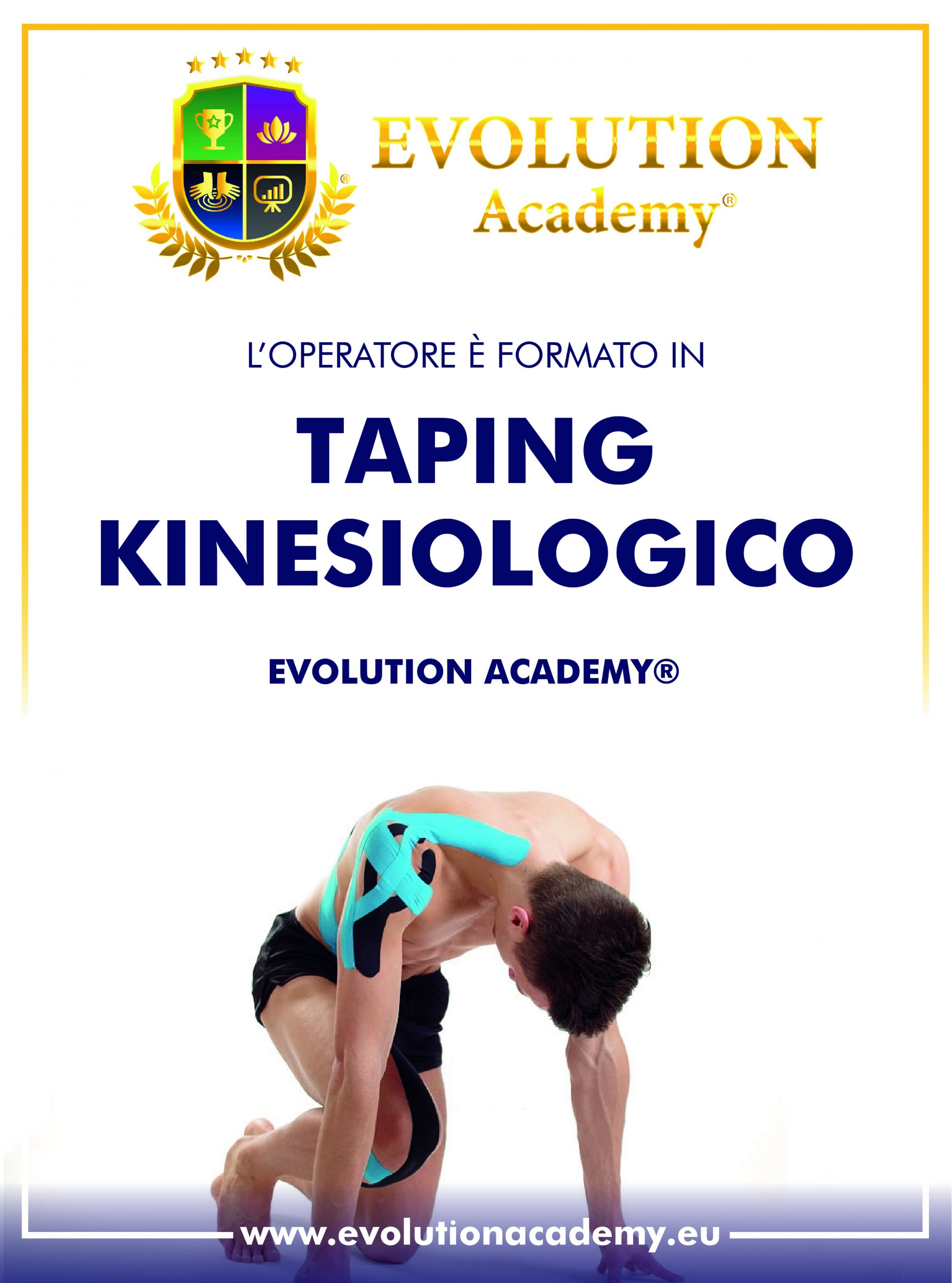 Il poster del corso di taping kinesiologico