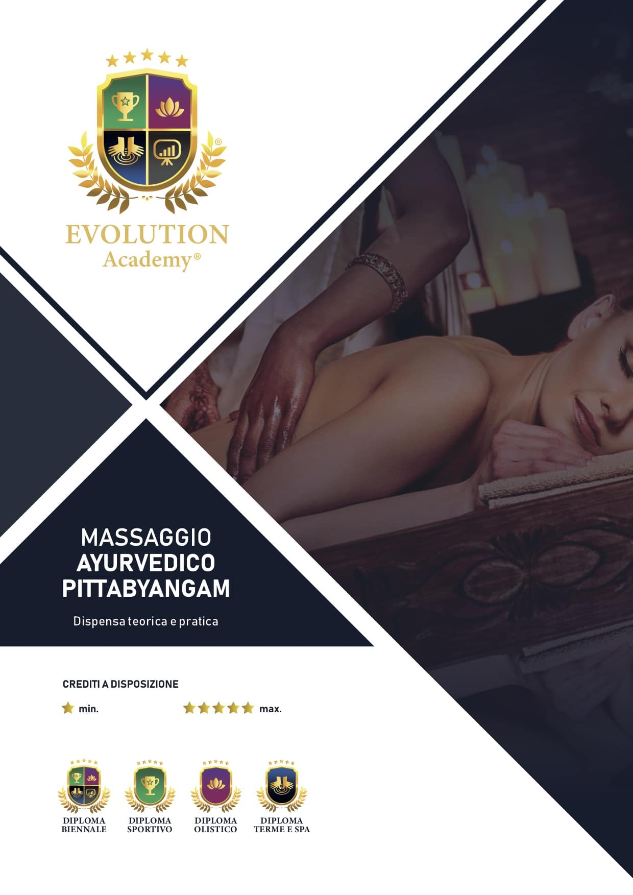 Manuale didattico rilasciato al corso di massaggio ayurvedico pittabyangam