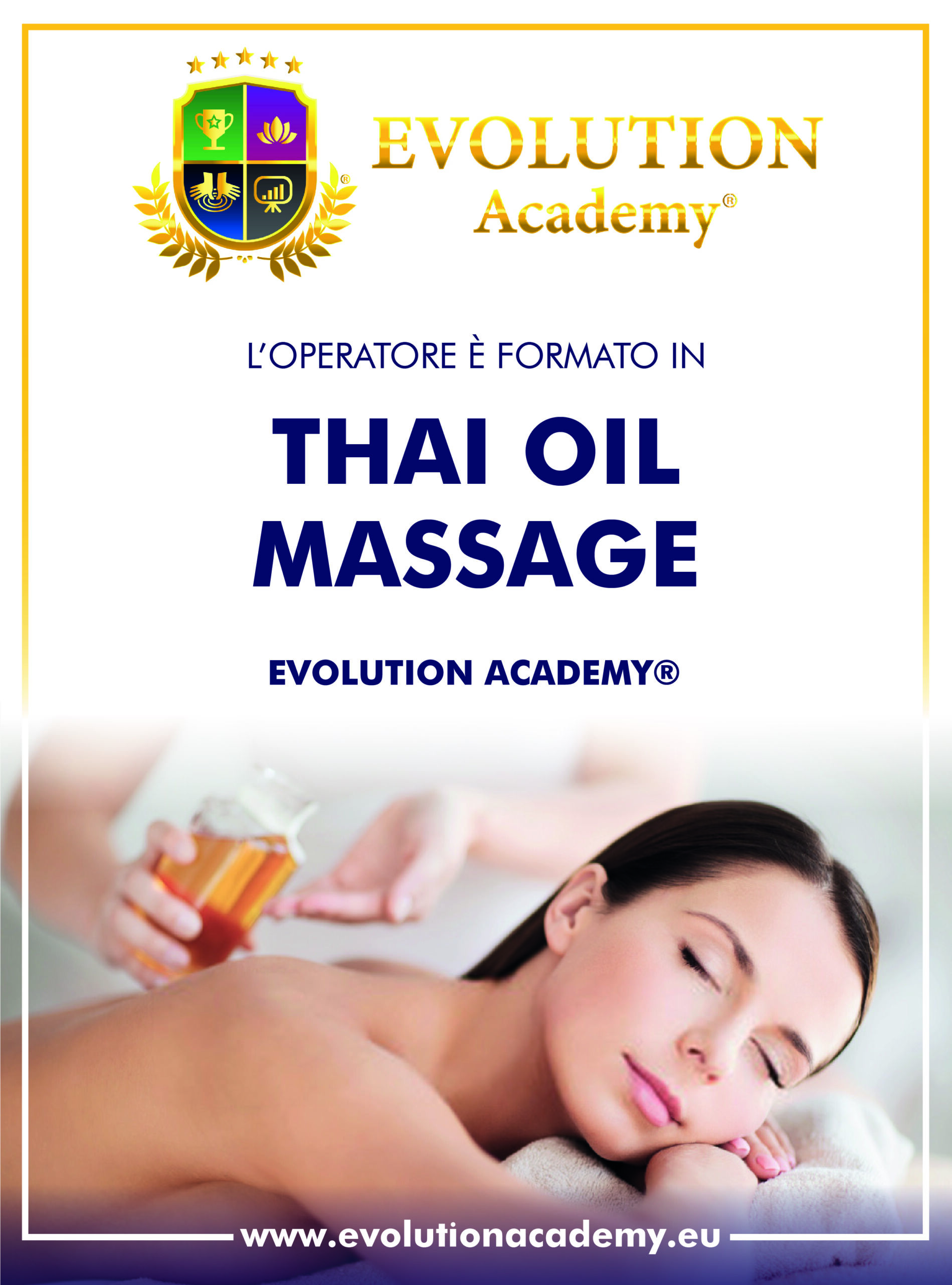 Poster rilasciato al corso thai oil massage