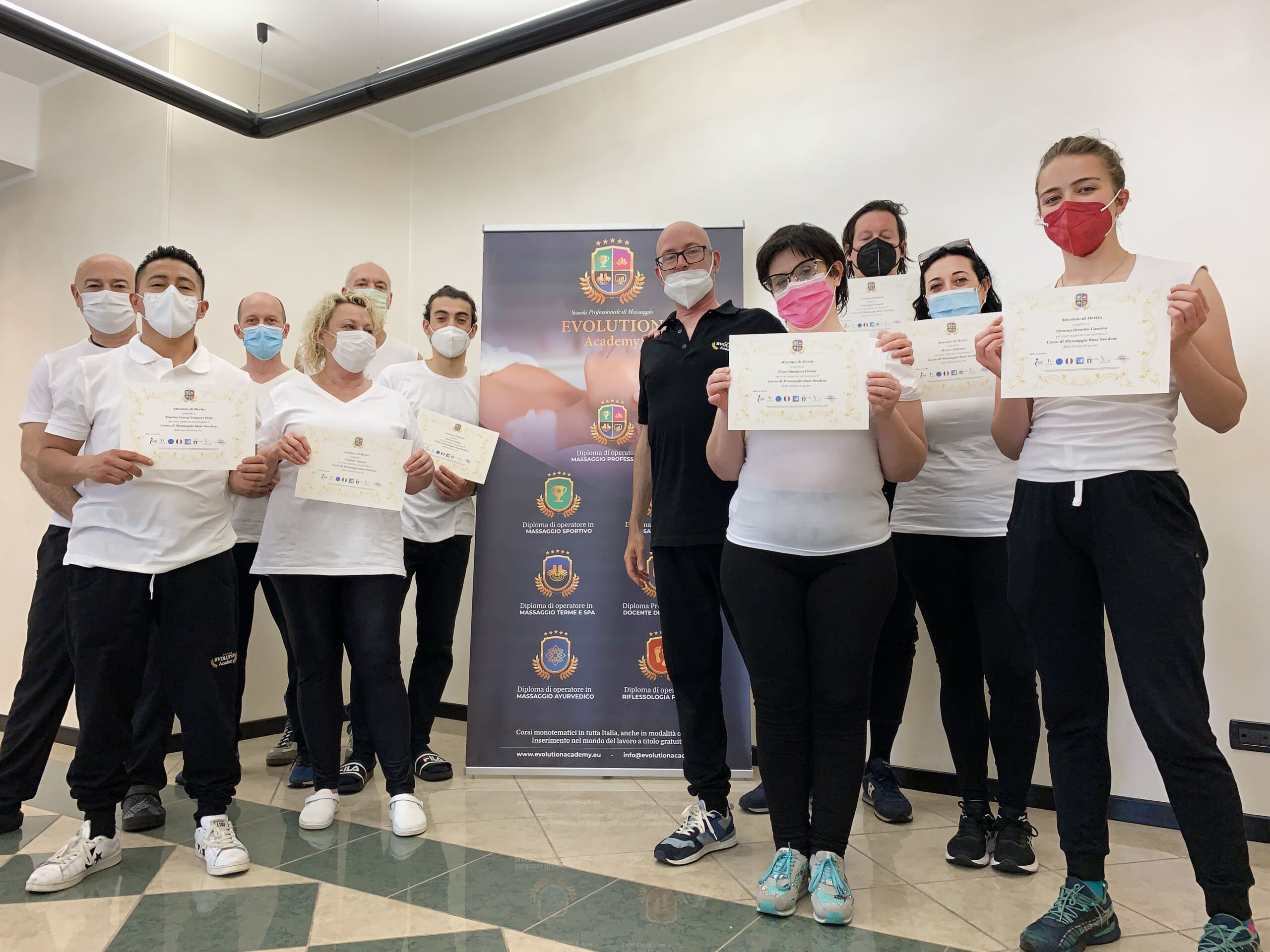 Certificazioni rilasciate al corso di massaggio