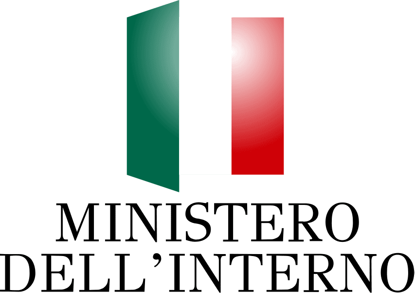 Stemma del Ministero dell'Interno Italia, simbolo di autorità e sicurezza nazionale.