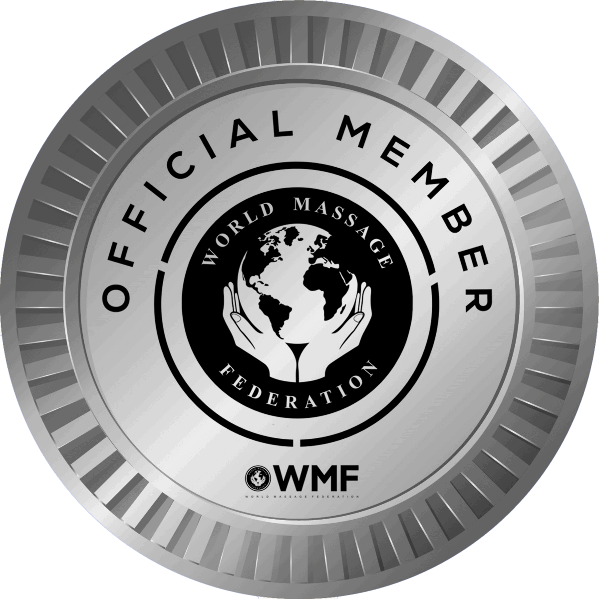 Papa rossa di riconoscimento del World Massage Federation, simbolo di professionalità nel massaggio mondiale, associato a Evolution Academy®.